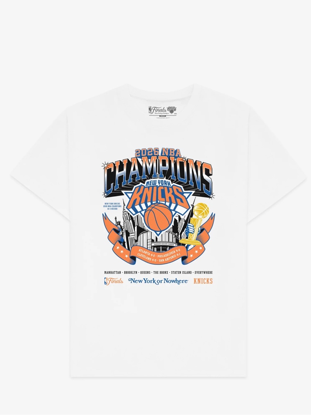 NYON X Knicks 2026 NBA Championship T-shirt - Sz M